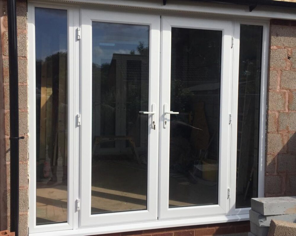 External View of French Doors with Side Panels